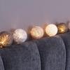 Stimmungsbeleuchtung mit langlebigen LED-Baumwollkugel-Lichtern, Batteriebetriebene Lichterkette für vielseitige Party- und Hochzeitsdekoration, Warmweißes Licht für den Innenbereich