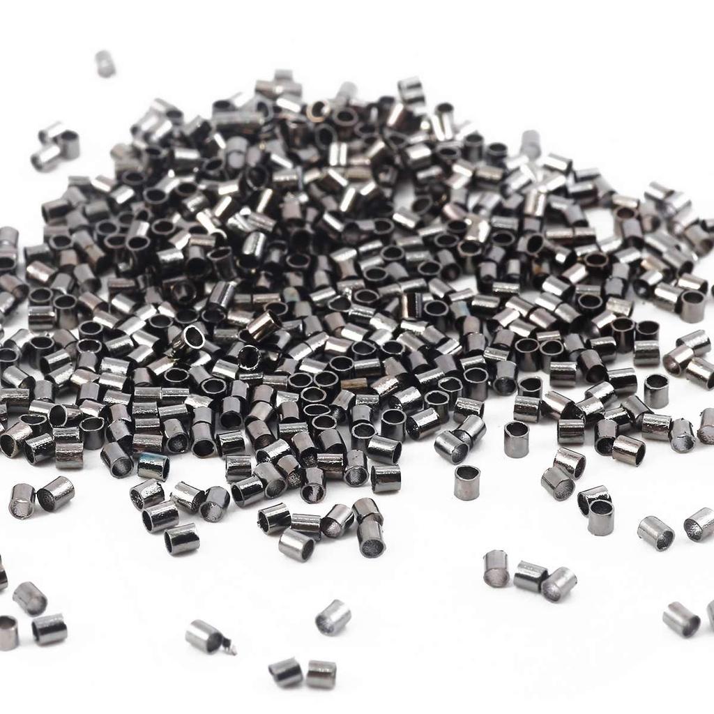 500pcs 5 Colors Micro Stopper Tube Loose Beads Dia 1.5mm 2mm Non-Slip Location Copper Spacer Beads DIY Jewelry Findings