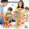 Fun 3In1 Wooden Stick Tower Game, Arithmetic Early Education Montessori Toys, Thinking Training Parent-Child Interactive Toy