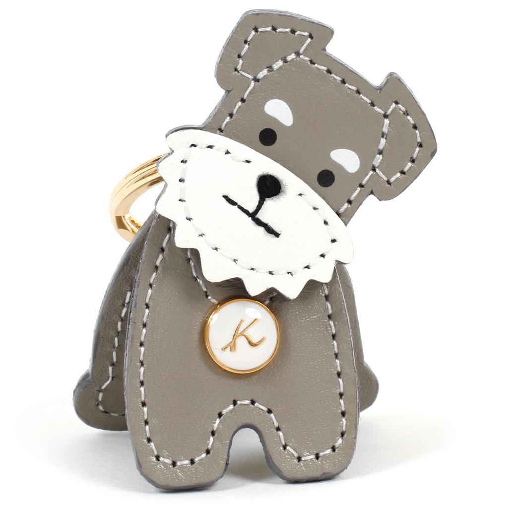 Kitamura Miniature Schnauzer Keychain (NH0862) for Women, Standing and Moving Face