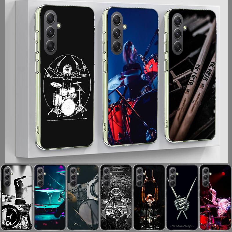 Drum Drummer Music Dj Phone Case for Samsung A17 A37 A57 A07 A16 A26 A36 A56 A06 A02S A12 A22 A32 A52S A04S A14 A24 A34 A54 A03