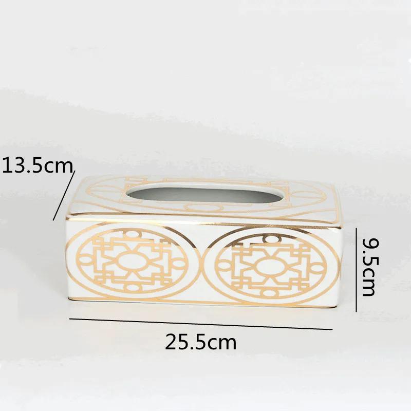 Gold Grain Ceramic Cylinder Tank Airtight Storage Jar General Jar Vase Tissue Box Ceramic Handicraft Ornaments Vintage Bottle