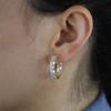 2023 Top Quality Gold Silver Plated Cubic Zircon Dainty Round Hoop Earring Minimalist Jewelry for Women Girls25mm 40mm
