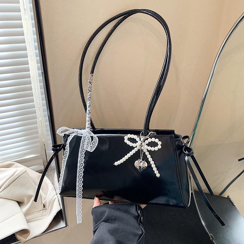 Korean Cute Girl Armpit Bag 2025 New Fashion Bow Pillow Bag Premium Texture Versatile Shoulder Bag