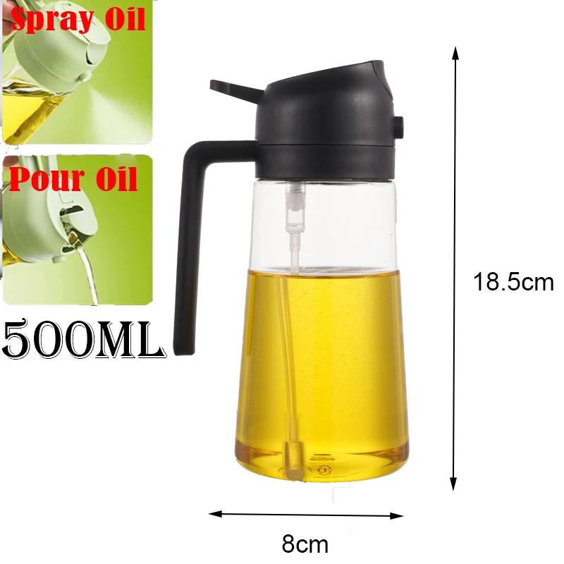 2 in 1 Oil Sprayer Spray Sprayer Oil Dispenser Kitchen Spray Oil Bottle for Olive Oils Cooking Frying BBQ Camping Large Capacity
