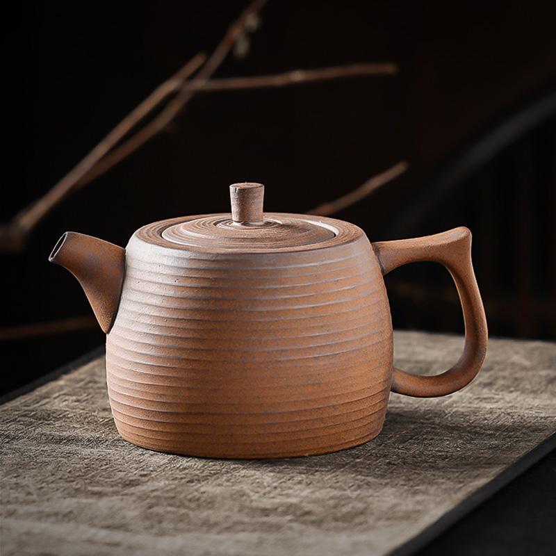 Raw Ore Rough Pottery Tea Pot Handmade Tea Set Single Pot Tea Kettle Tea Ceremony