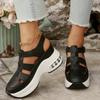 Fashion 2025 Large Size New Roman Shoe Bag Toe, Fashionable Perforated Hemp Rope Anti-slip One-line Sandals with Wedge Heels