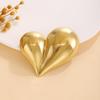 Asymmetrical Glossy Heart Brooch - Unique European-American Suit Pin Decoration