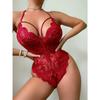 Sexy Crotchless Lingerie Women Lace Hollow Erotic Costumes Babydoll Dress Underwear Open Crotch Outfits Transparent Bodysuits