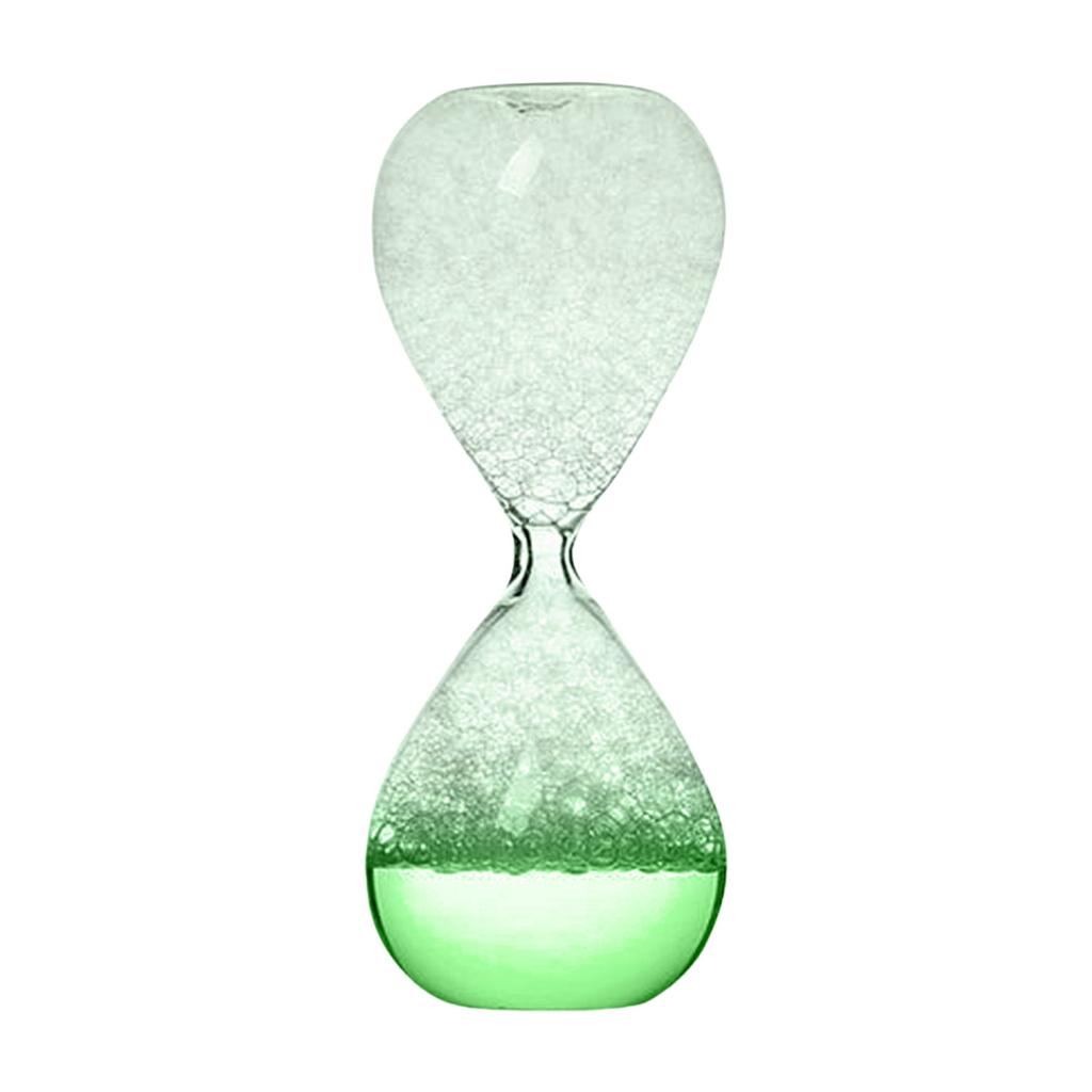 Elegante Glas-Sanduhr mit fließenden Blasen Nachtleuchtend Dekorative Zeituhr für Wohnzimmer