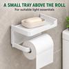 Portarotolo da Toilette Adesivo con Ripiano Superiore, 3 Colori