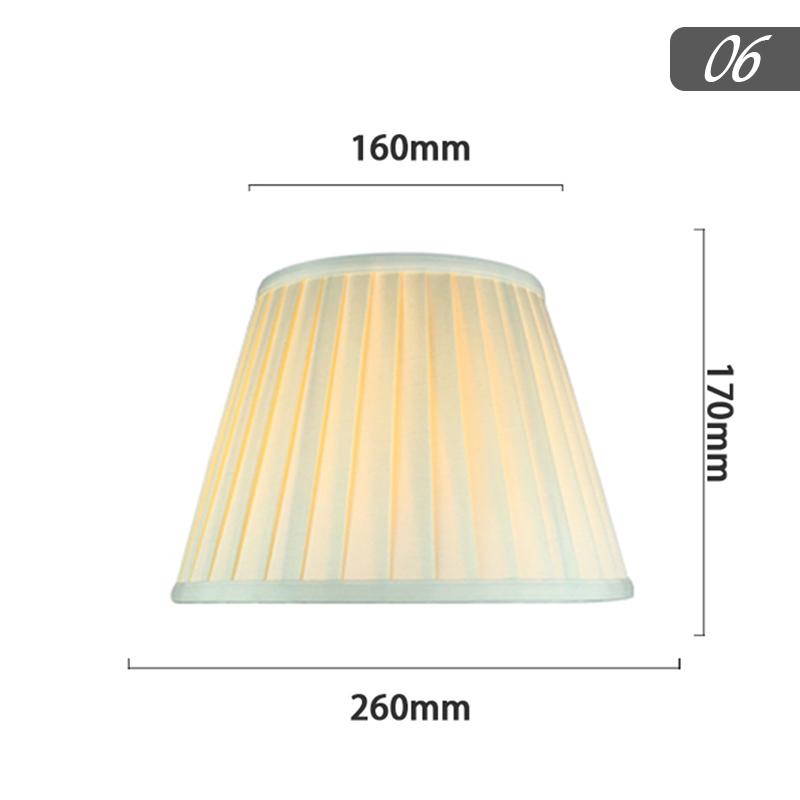 Round Lampshade Fabric Pleated E27 Table Lamp Shade Bedside Floor Lampshade Home Office Desk Decor Lighting Accessories