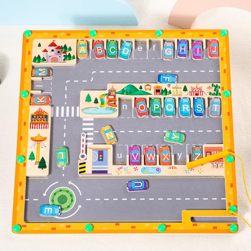 Magnetic Letter Maze: Color Matching & Pen Control Puzzle for Early Education