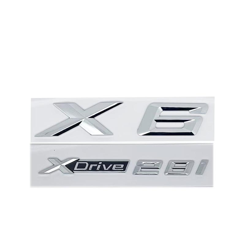3D ABS Letter Badges for Trunk Emblem Suitable for BMW X6 Models E71 F16 E72 G06 As Well As XDRIVE 30d 28i 30i 35i 50i
