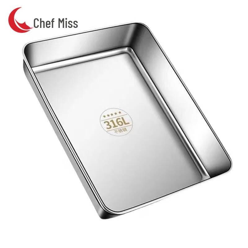 Chef Miss 316 Stainless Steel Rectangular Deep Serving Tray