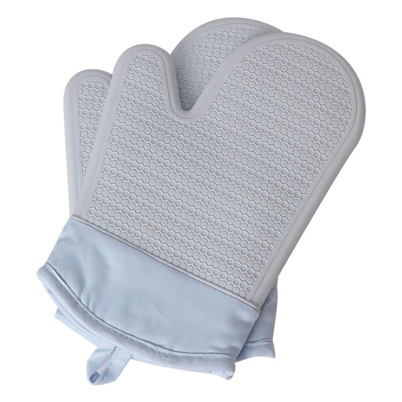 1PC BBQ High Temperature Resistant Gloves Silicone Insulation Flame Retardant Fireproof Baking BBQ Oven Gloves