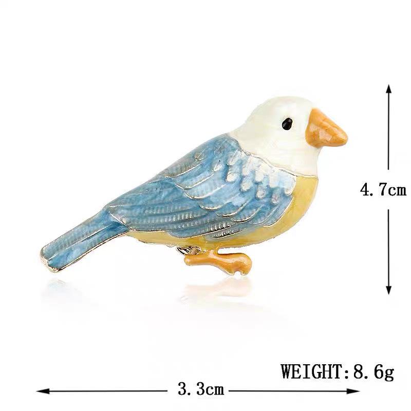 High-End Retro Enamel Bird Brooch for Men and Women