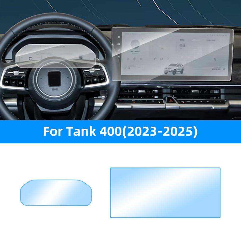 For Tank 400 -25 16.2 Inch Navigation and 12.3 Inch trument Screen Protector HD Tempered Glass Film