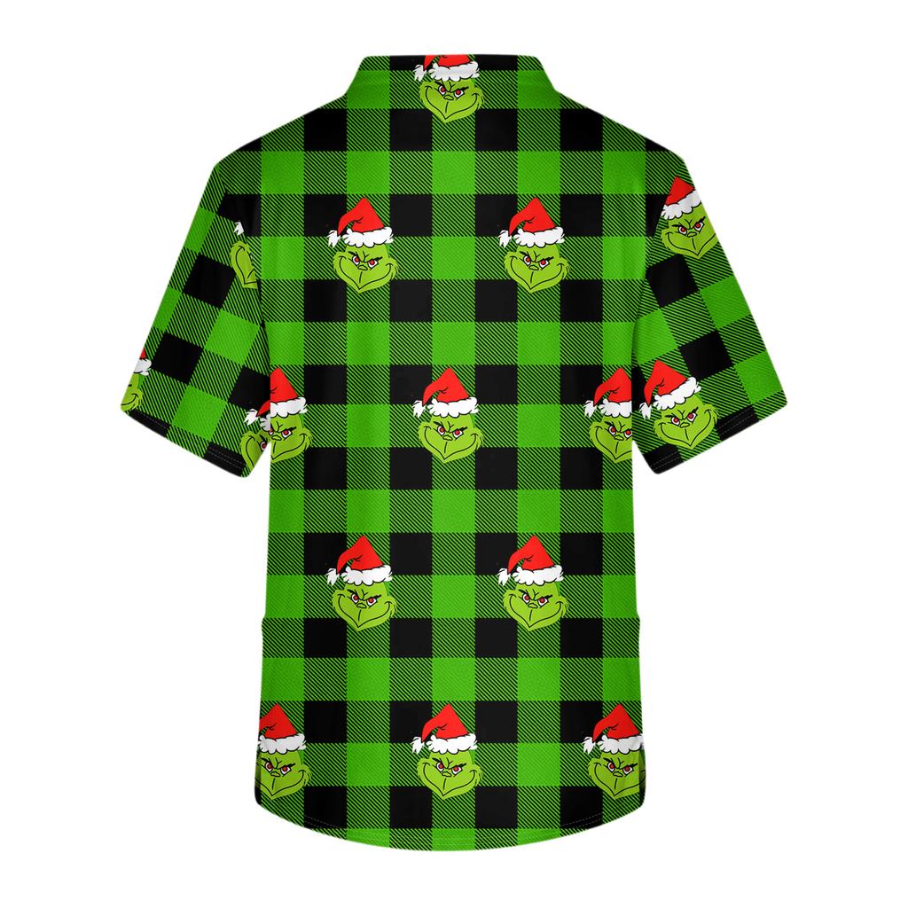 Men's Casual Short-Sleeved V-Neck Printed Front Pocket Top