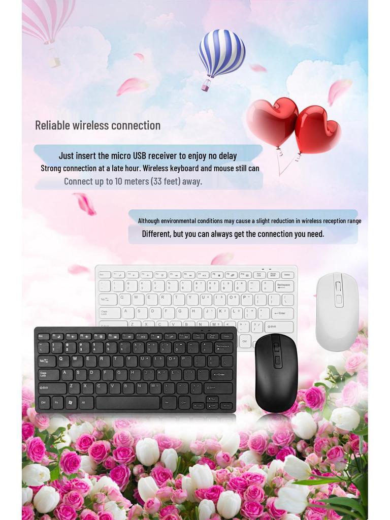 New 2.4G Wireless Mini Keyboard and Mouse Set 901 – Ideal for Office Use