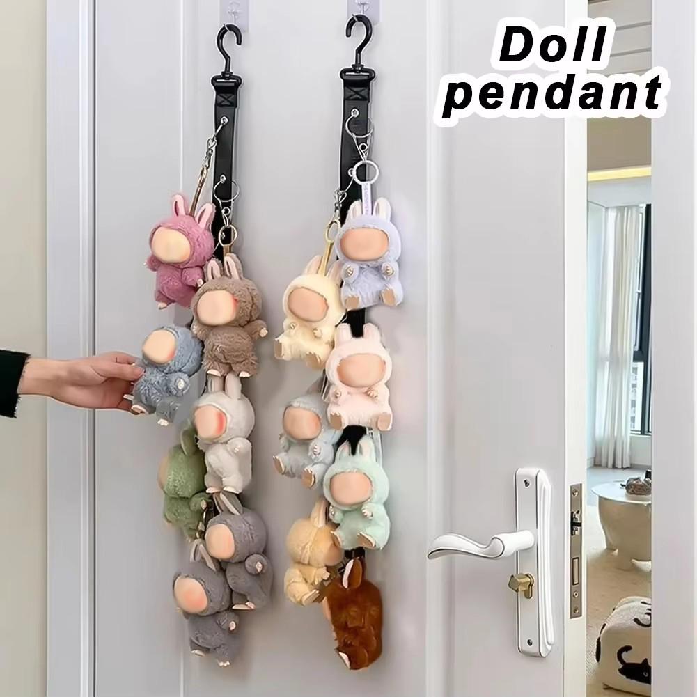 Non-Toxic Doll Pendant Storage Rape Tool Cabinet Door Decor Accessories For Dolls Storage Bag With Hanging Hook Doll Pendant Storage Rope