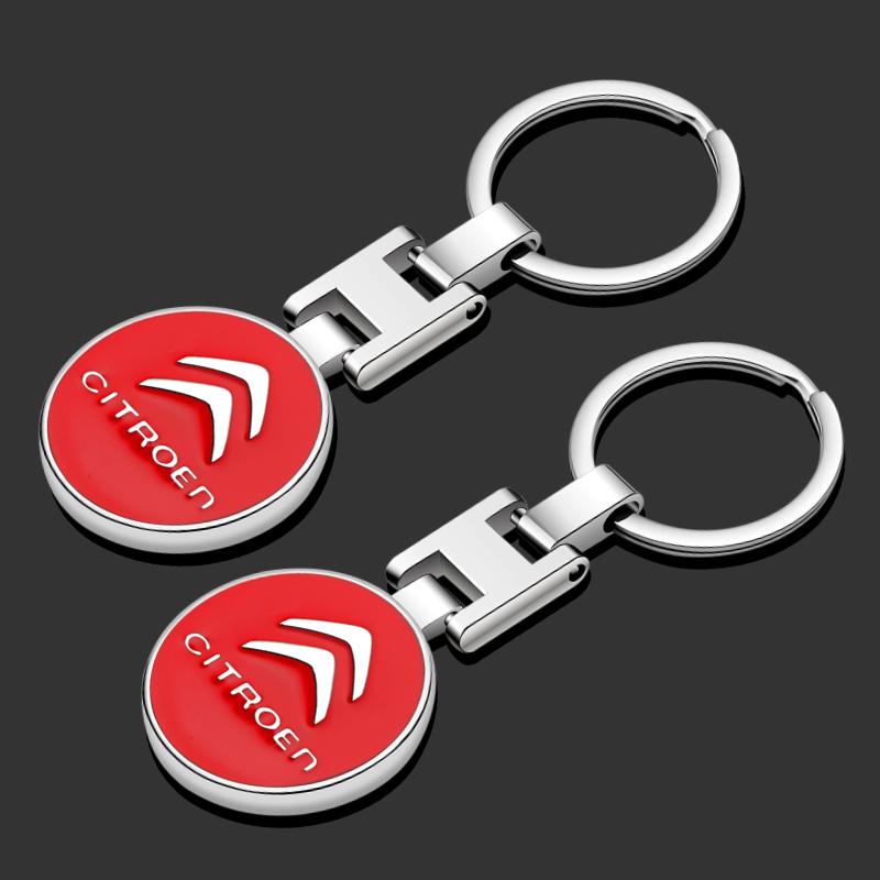 Car Badge Keychain Zinc Alloy Keyring Accessories For Citroen C8 DS3 C6 C3 Vts C4 Saxo C4L C5 C2 C1 Xsara C3-XR Picasso Cactus XV6
