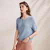 Zhaojun Damen Lyocell Tencel Strick Kurzarm Top