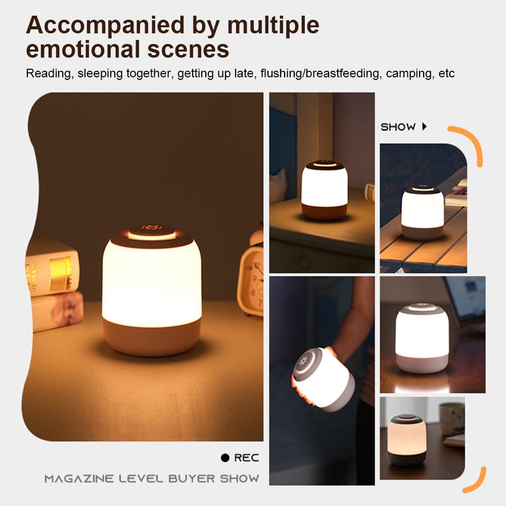 Table Lamp Touch Sensor USB Rechargeable Portable Desk Light Portable LED Touch Night Lamp for Bedroom Baby Nursery Living Room
