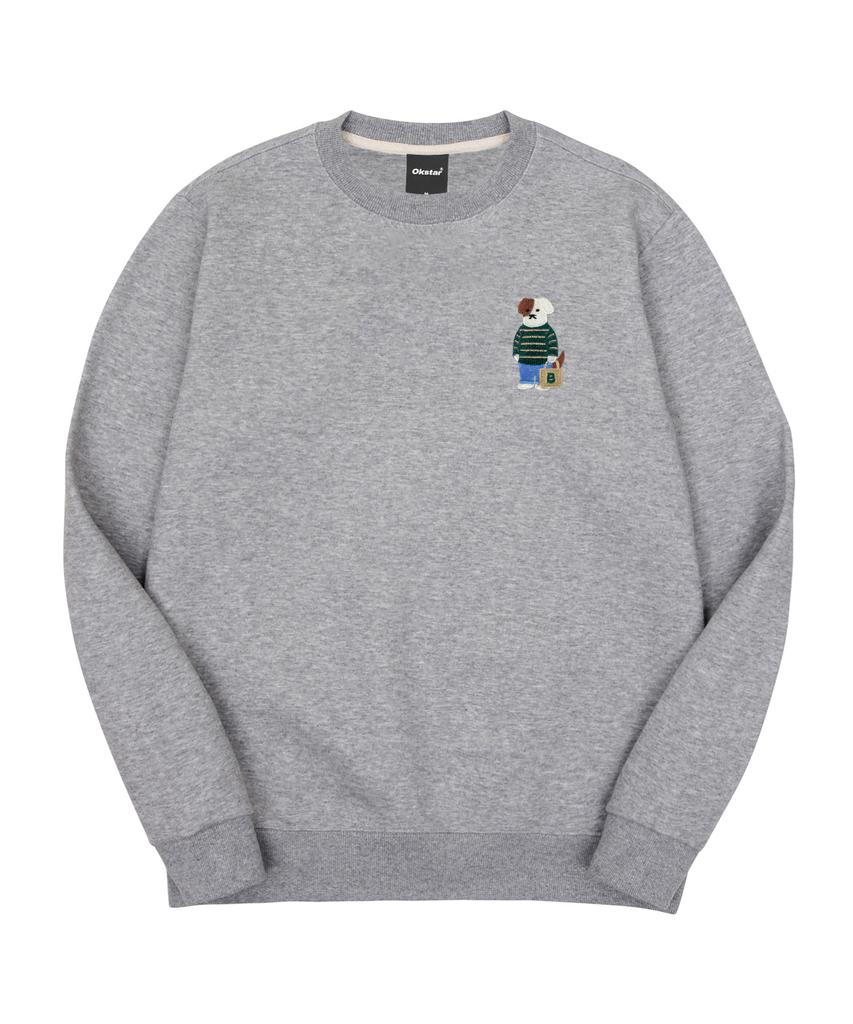 OKSTAR Mini Me Casual Brodog Embroidered Double-Sided Sweatshirt (Type C)