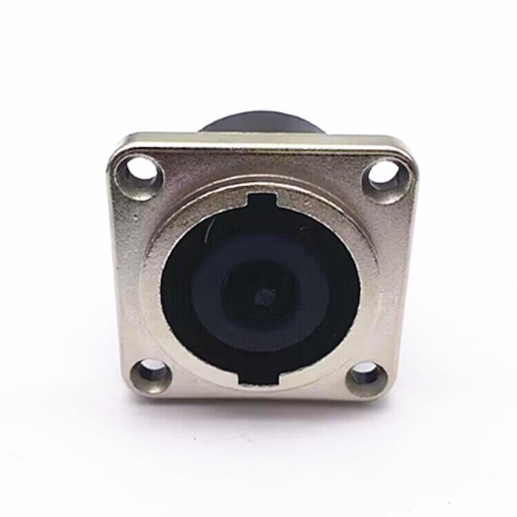 Metal 8-Core Square Seat with Panel Card Faucet Ohm 8-Core Audio Power Amp Connector Female