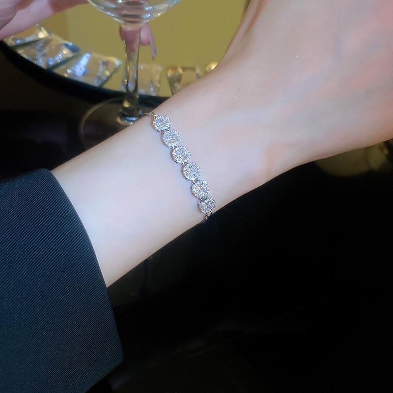 Luxus Gold Plated Übergroße Zirkon Verstellbare Armbänder Für Frauen 2022 Neu Trendig Glänzend Hohe Qualität Armband Hochzeits Schmuck