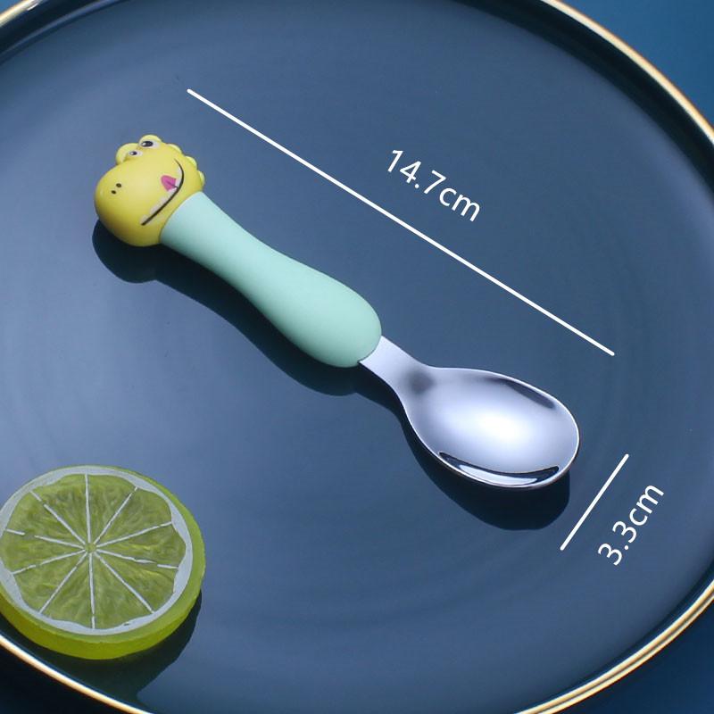 Baby Spoon Fork Gadgets Children Utensil Creative Cartoon Set 304 Stainless Steel Toddler Dinnerware Infant Feeding Portable