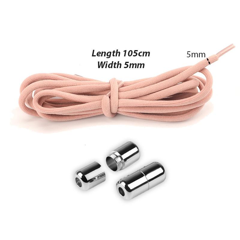 Elastiske sneakers skolisser metall lås late skolisser for barn og voksen passer alle sko