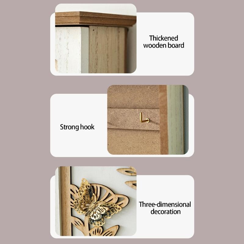 Ρετρό στυλ, θήκη κλειδιών τοίχου, φορητές οργανωτές εισόδου από μηχανικό ξύλο