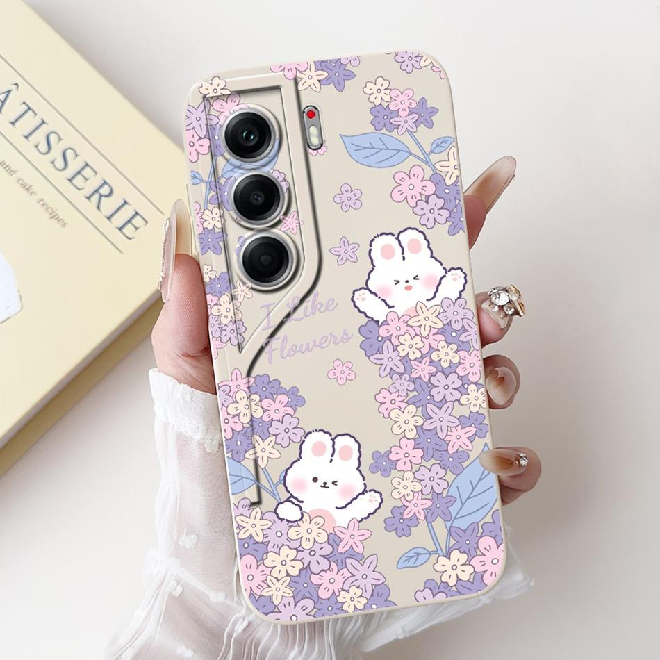 For Tecno Camon 40 Pro 4G Camon40 CM5 CM6 Cute Rabbit Cat Cartoon Phone Case For Camon 40 40Pro 4G Soft Silicone Cases Bumpers