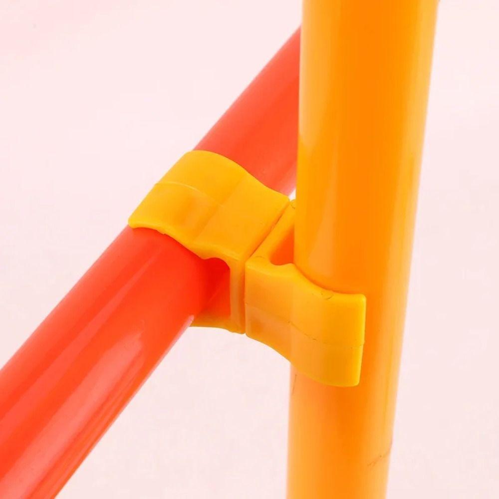 6Pcs Yellow Football Training Flag Pole Clip Football Training Obstacle Buckle  Outdoor