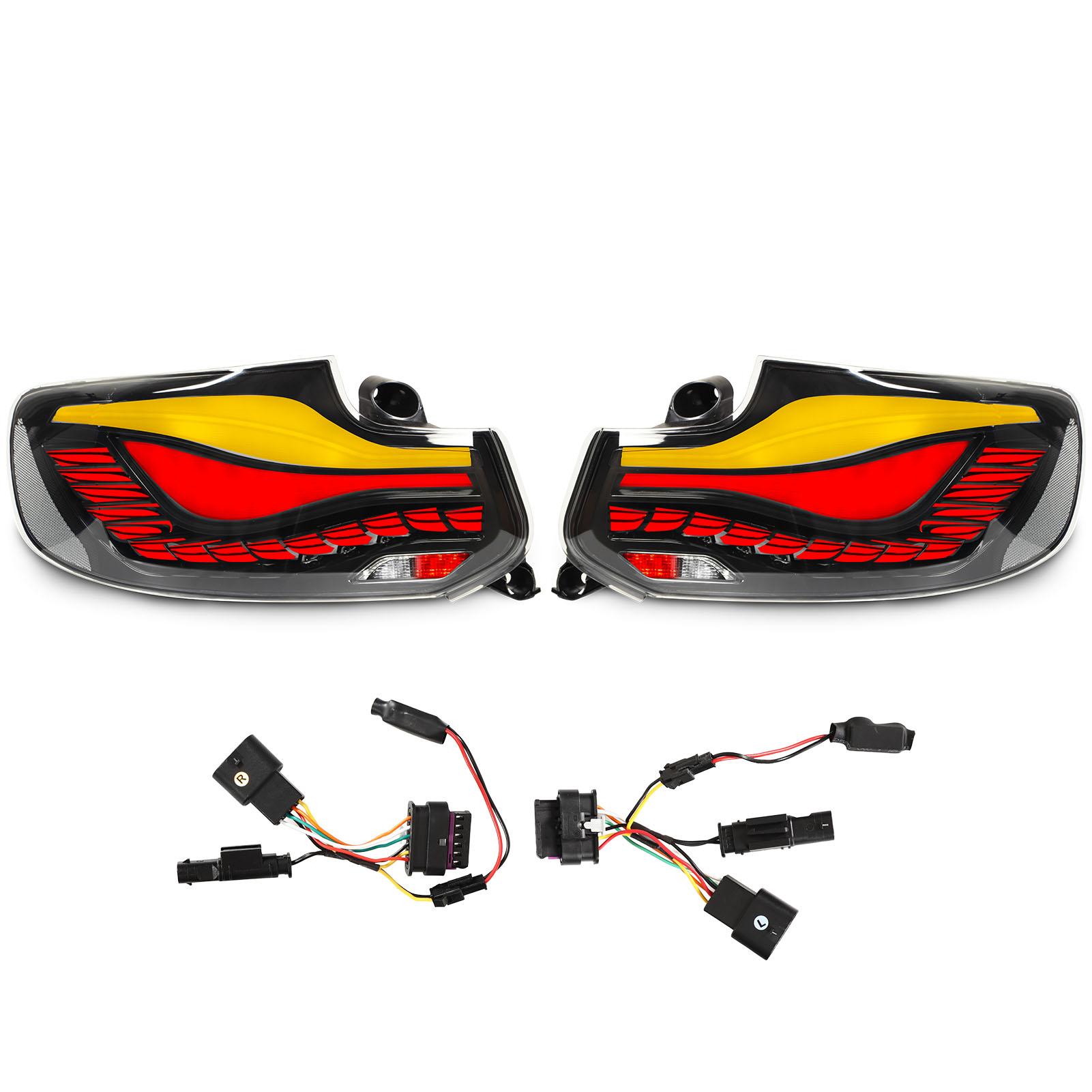 V1 GTS OLED Style LED Tail Lights Dynamic Turn Signal for 2 Series F22 F23 M2 F87 M2C 2014 to 2021 Black