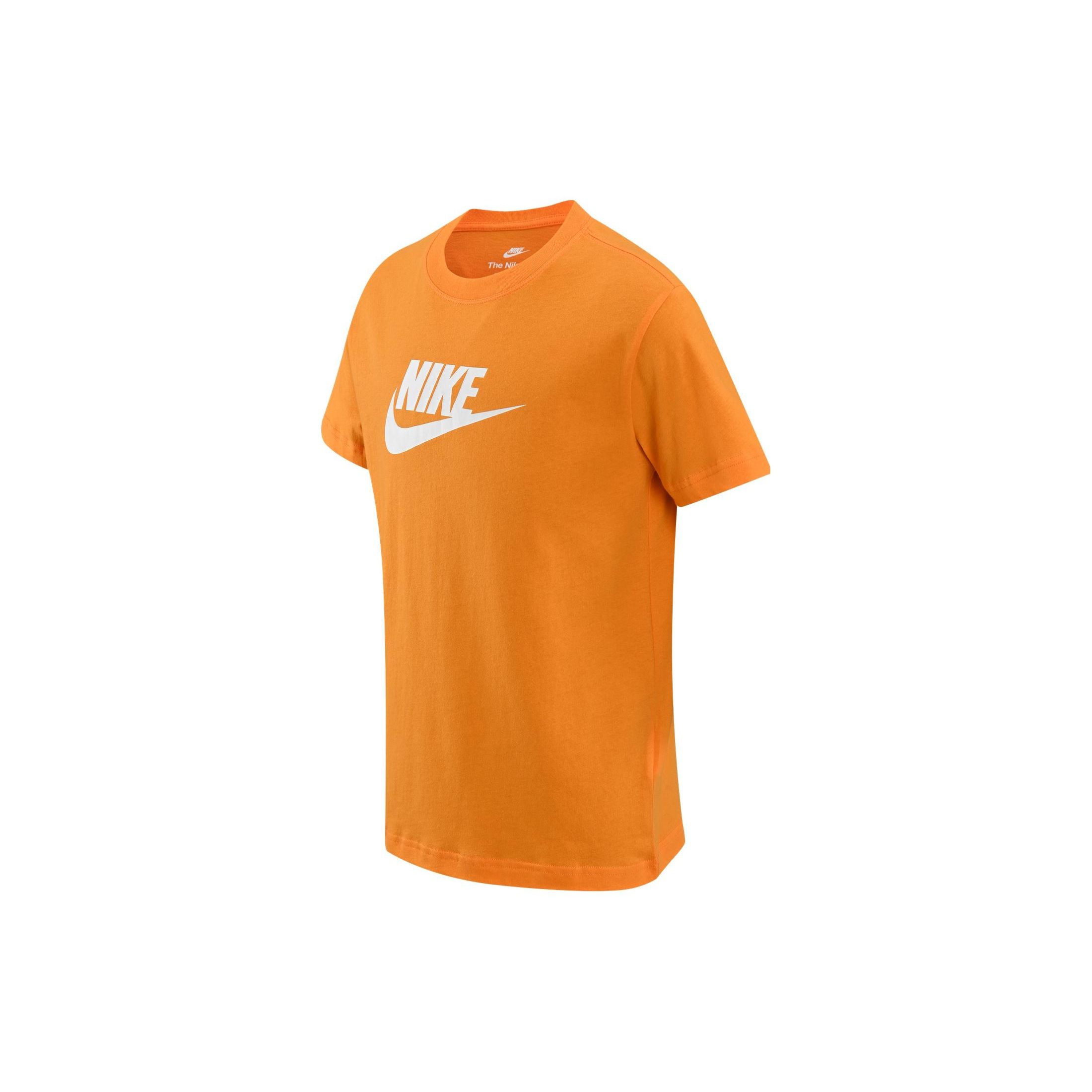 

Nike T-Shirt Kids Letter Logo Print Round Neck Short Sleeve Kids Tops Bright-Orange FD0928-836 M