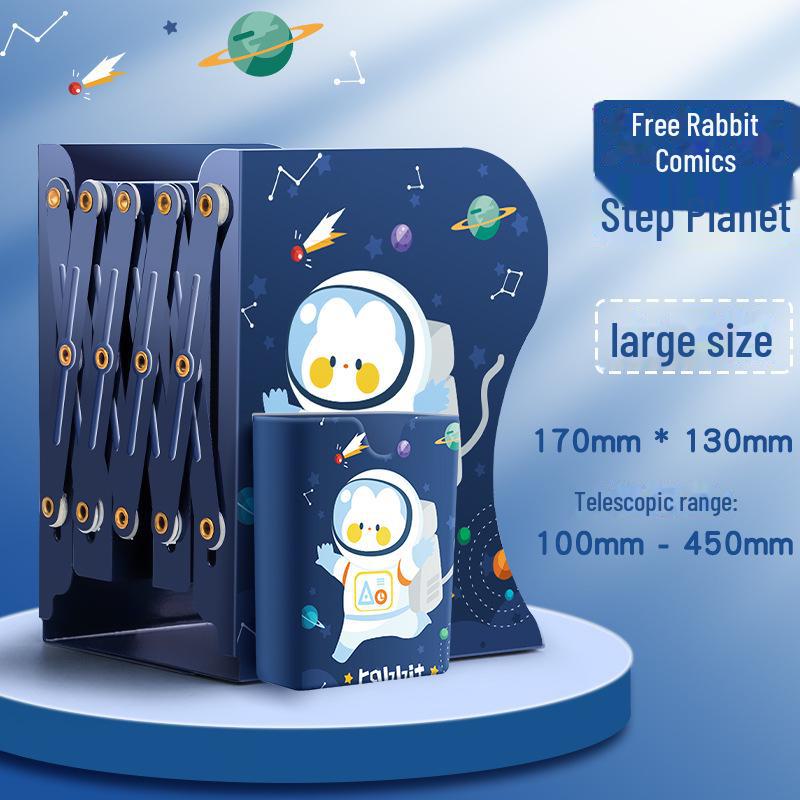 Verstellbarer Metall-Buchständer mit Desktop-Aufbewahrung