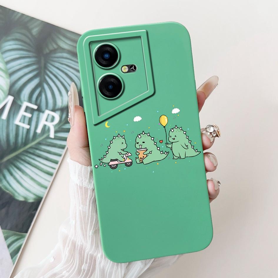 For Tecno Pova Neo Case LE6 LE6h Shockproof Cover Lovely Astronaut Liquid Silicone Bumper For Tecno Pova Neo 3 LH6n PovaNeo Etui
