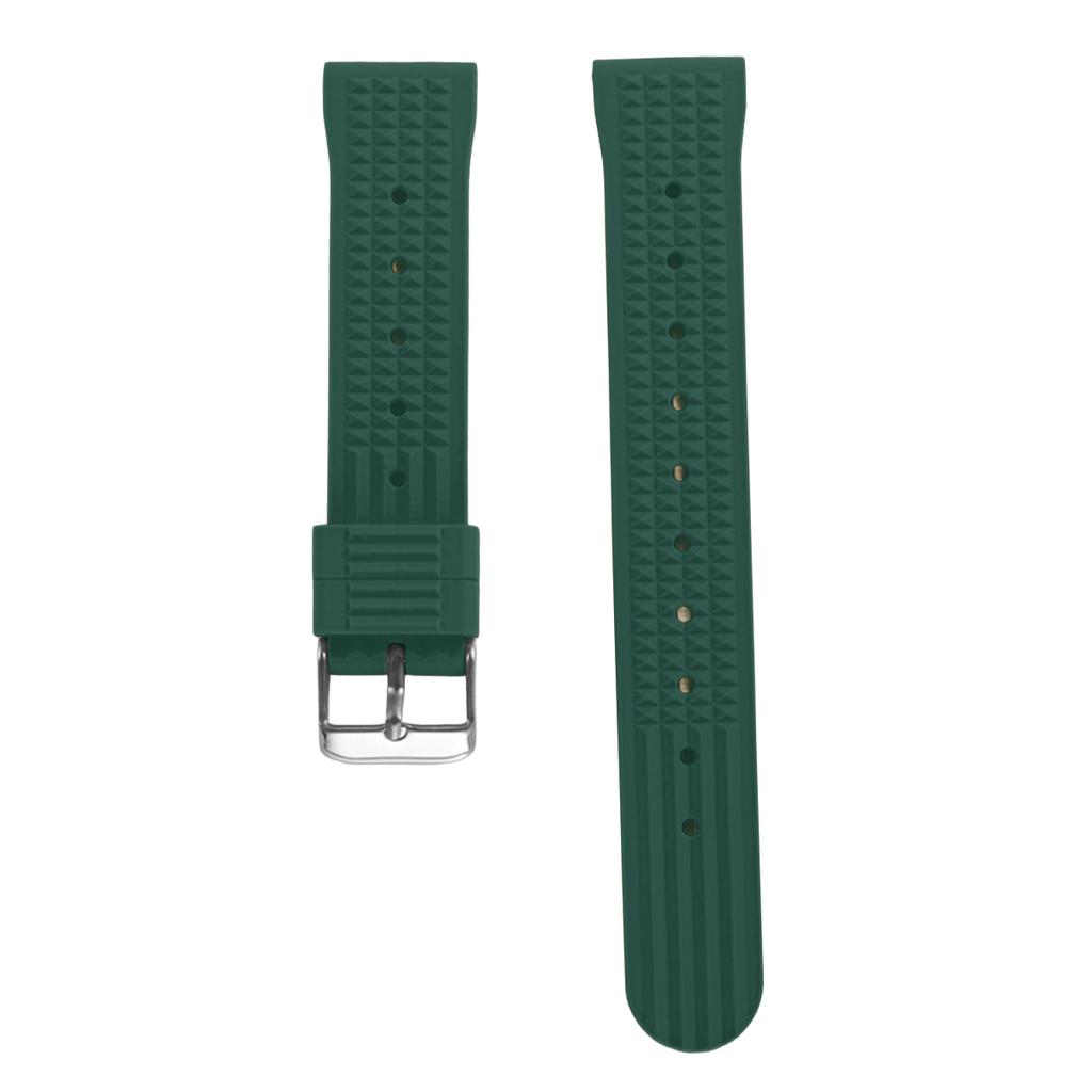 FKM Rubber Waffle Watch Strap 18mm 20mm 22mm Fluororubber Universal Diver Waterproof Comfortable Sports Fast Release Watchbands