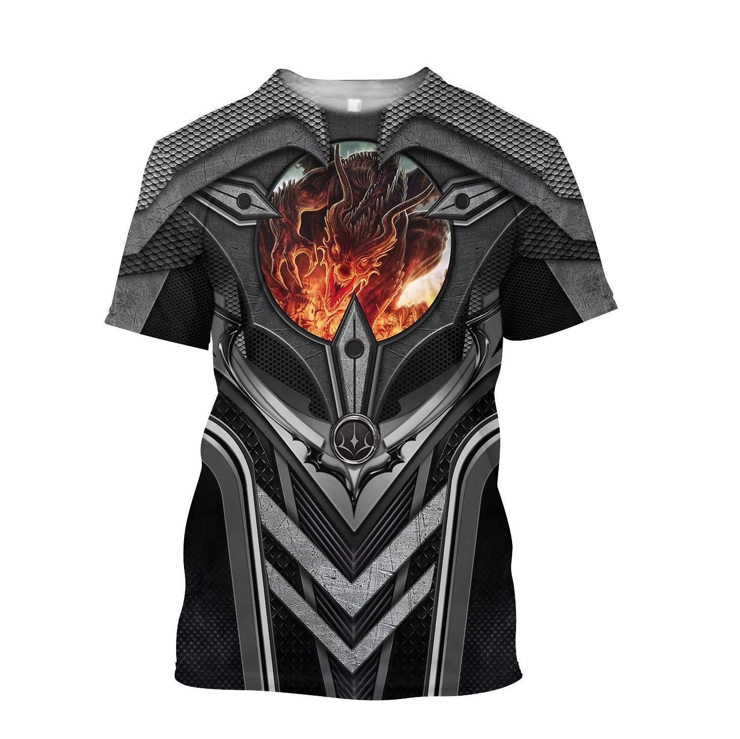 

2024 Мужская футболка большого размера в европейском и американском стиле с 3D доспехами, модная металлическая футболка с круглым вырезом и короткими рукавами 6XL
