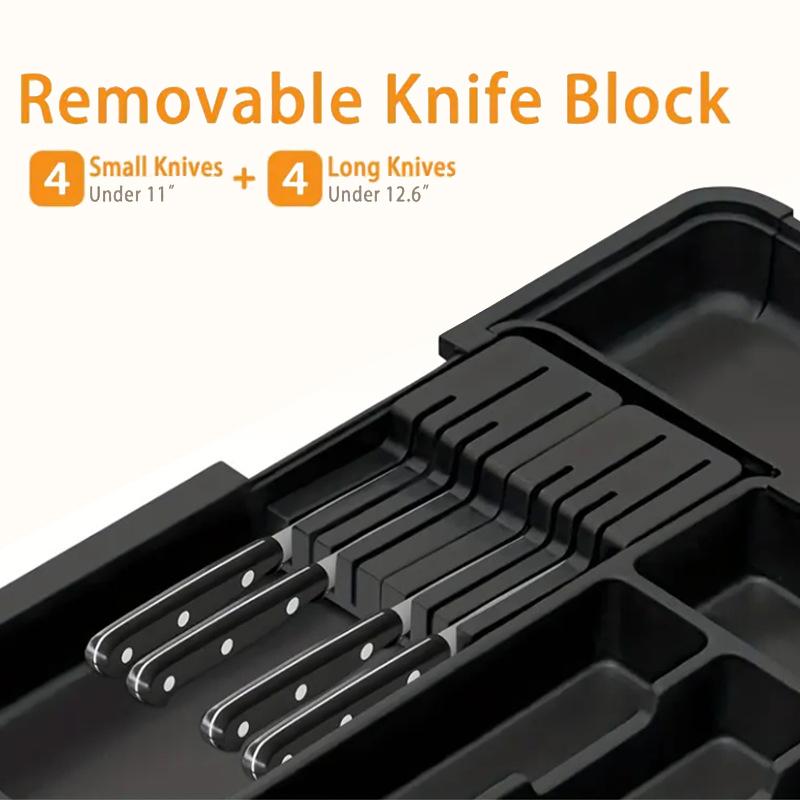 Silverware Organizer Expandable Kitchen Utensil Drawer Organizer Large Bpa Free Adjustable Cutlery Silverware Tray