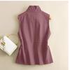 Spring Autumn Ladies Loose Pure Sleeveless Coat Women's Short Waistcoat Jacket Slim Casual Outerwear Vest