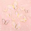 1 Set Cake Toppers Handmade Exquisite Paper Butterfly Cake Topper Ornament for Birthday Cake Decoration