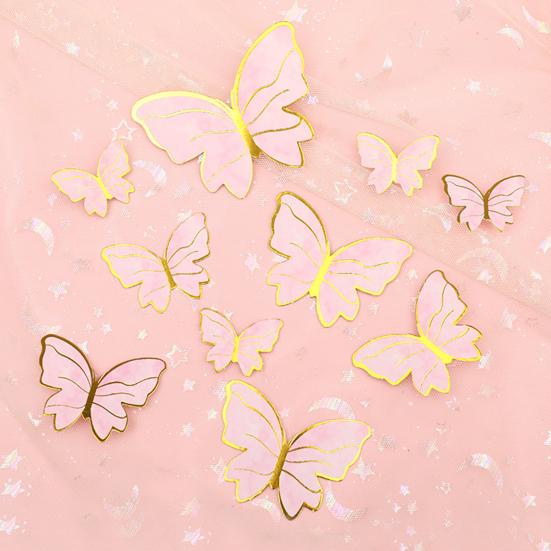 1 Set Cake Toppers Handmade Exquisite Paper Butterfly Cake Topper Ornament for Birthday Cake Decoration