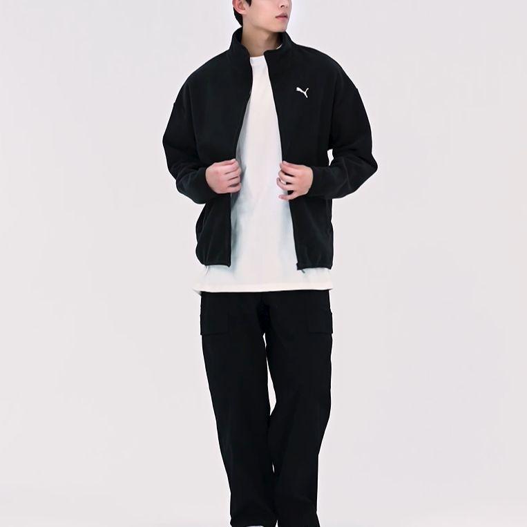 Puma Casual Fleece Zip Comfort Jacket Men Jacket Black 686093-01