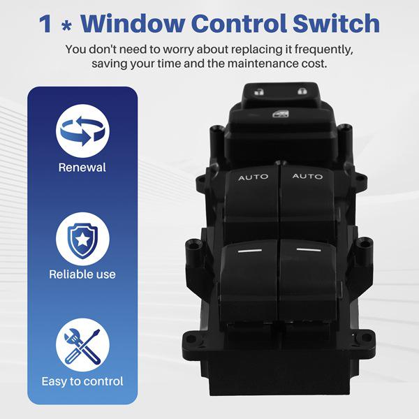 35750-TEA-H02: Kompatibel mit Honda Civic 2016-2021 (10. Generation) Elektrischer Fensterheber-Schalter.