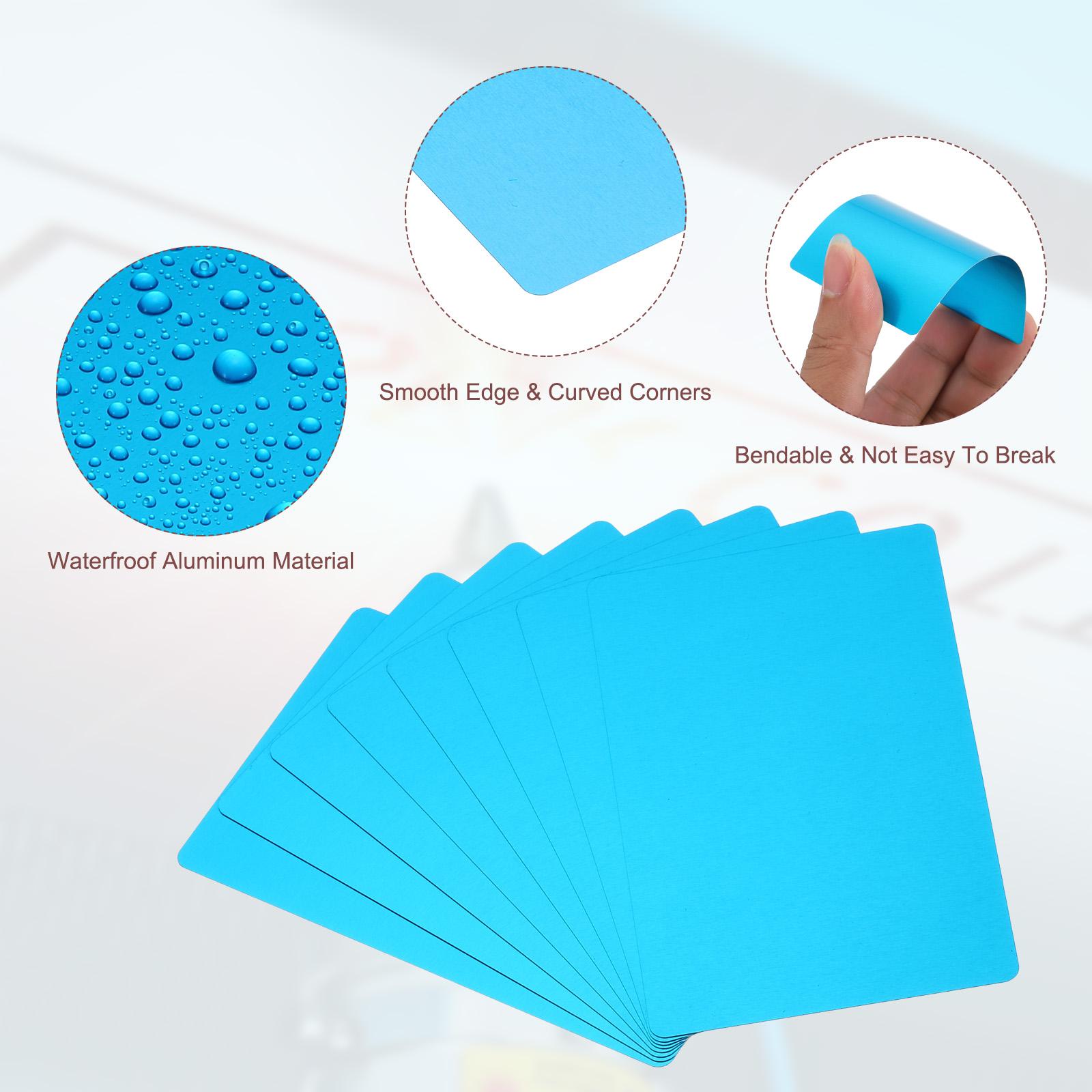 

100/200/300 шт. Пустые металлические визитки Толщина 0,21 мм 3,4x2,1 дюйма Алюминиевые Лазерная гравировка Пригодные для печати Именные карточки для Индивидуального DIY