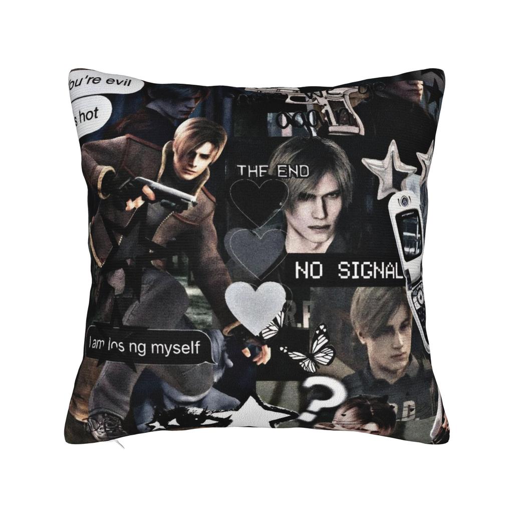 Leon Kennedy Resident Evil Pillow Cover Design Cushion Cover Novelty Pillow Case For Sofa Home Decoration